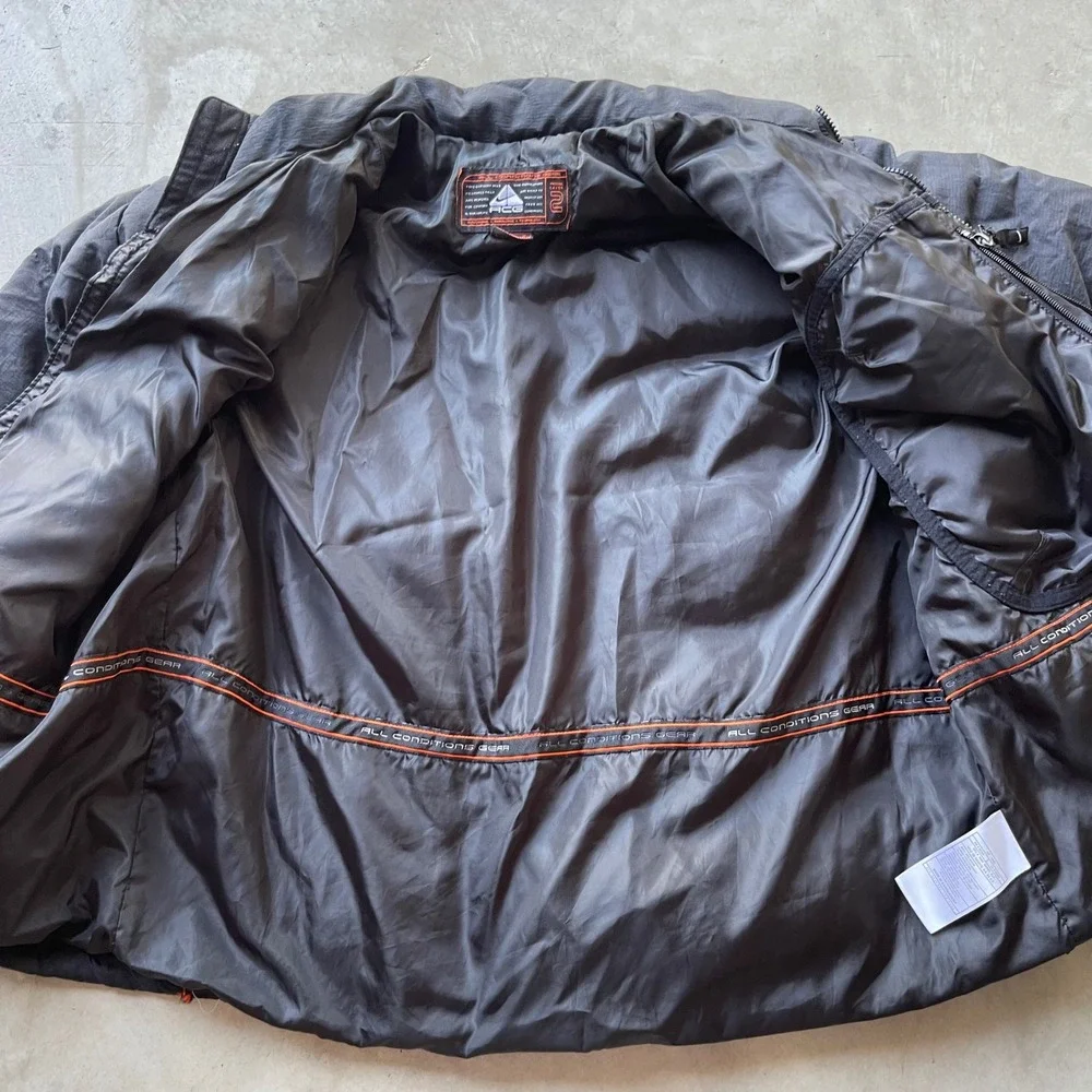 Vintage Nike ACG Puffer Jacket Black Down Fill Thermal Layer 2 Mens Medium
